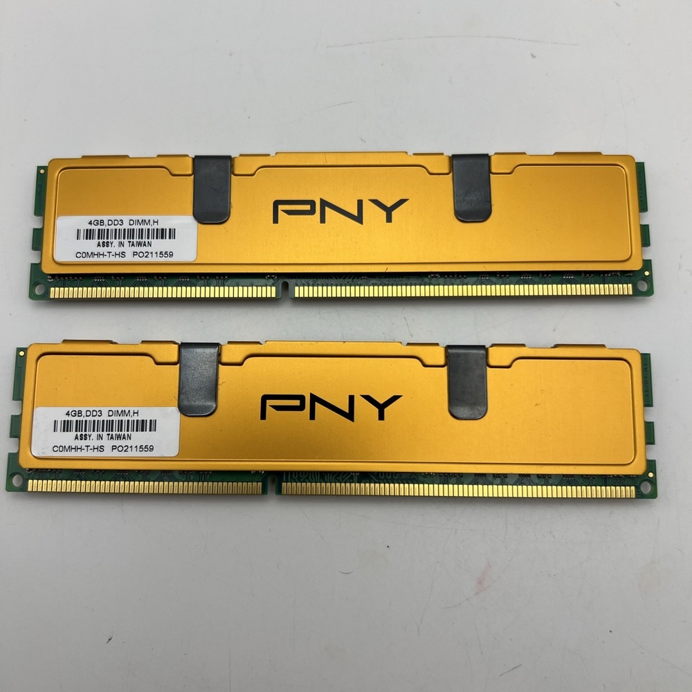 PNY 8GB Kit (2x4GB) DDR3 1333MHz Desktop RAM Memory C0MHH-T-HS - Untested